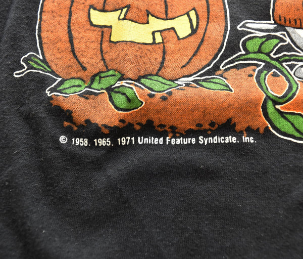 ヴィンテージ Vintage 80年代 スヌーピー プリント Tシャツ ジョーフライト 黒 Tシャツ ブラック LLサイズ 103MT-1647