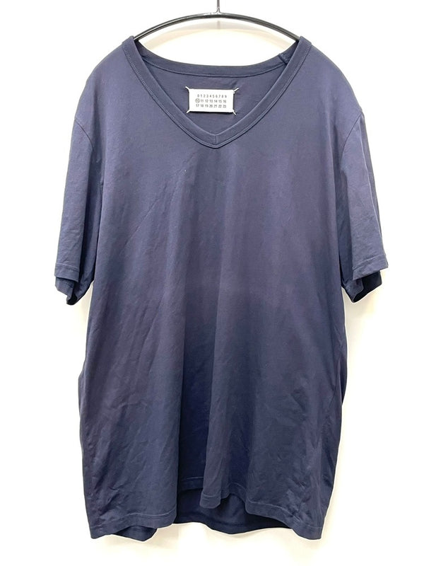 メゾン マルタン マルジェラ Maison Martin Margiela Vネック 無地 TEE S50GC0390 52 Tシャツ ネイビー 601MT-58
