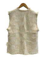 ローブブラン L'AUBE BLANC Fringe tweed vest フリンジ ツイードベスト オフホワイト系 23WI-10 ベスト ホワイト フリーサイズ FREEサイズ 101LT-189