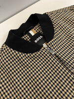 ヒューゴボス HUGO BOSS Mid Season windbreaker ミッドシーズン ウィンドブレーカー 千鳥格子 50497527 UK48 ジャケット ベージュ 101MT-4988