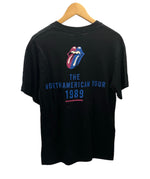 バンド band 80s 80's BROCKUM The Rolling Stones Steel Wheels The North American TOUR 1989 Tee ローリングストーンズ XL Tシャツ ブラック LLサイズ 101MT-3079