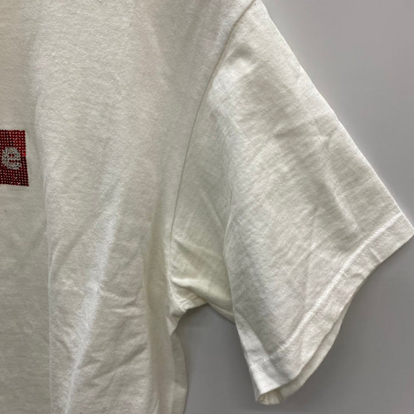 シュプリーム SUPREME × Swarovski Box logo Tee Tシャツ ホワイト Sサイズ 201MT-4805