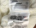 ラコステ LACOSTE アシンメトリー ケーブルニット テニスセーター Ｖネックセーター 白 AF1187 セーター ホワイト サイズ38 101LT-162