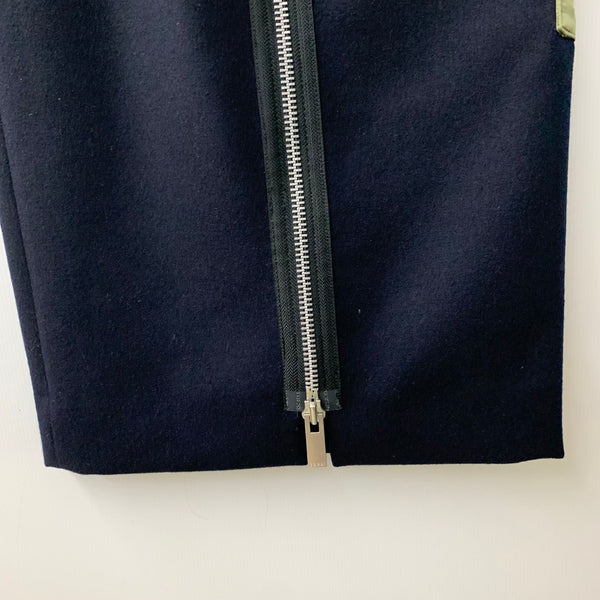 サカイ sacai メルトンジップタイトスカート ロングスカート 19-04715 スカート ネイビー 201LB-109