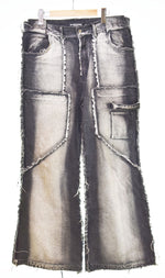 ノーフェイススタジオ nofaithstudios フレアデニム Y2K デニムパンツ デニム ブラック LLサイズ 103MB-578