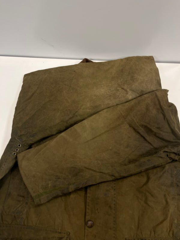 バブアー BARBOUR 90's 90年代 3ワラント GAMEFAIR ゲームフェア ワックス コットン オイルドジャケット ハーフコート VINTAGE ヴィンテージ C42 ジャケット カーキ 101MT-5342