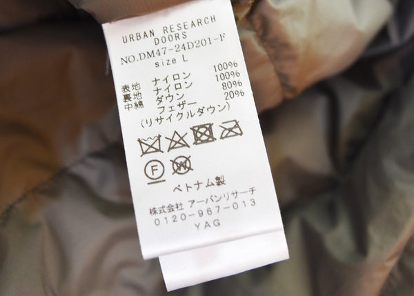 ナンガ NANGA URBAN RESARCH DOORSアーバンリサーチ インナーダウンジャケット DM47-24D201-F ジャケット グリーン Lサイズ 103MT-3278