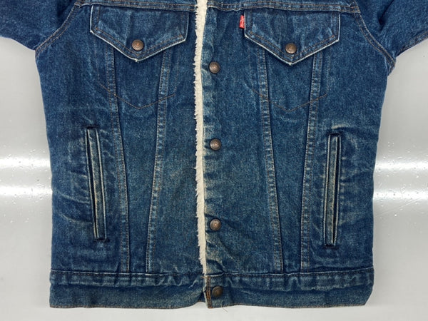 リーバイス Levi's 80s BOA DENIM JACKET ボア デニム ジャケット Gジャン ボタン ヴィンテージ USA製 アウター インディゴ 青 70608 34R ジャケット ロゴ ブルー 104MT-2147