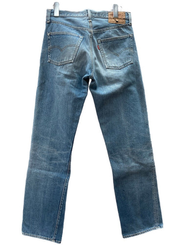 リーバイス Levi's 501 66前期 赤耳 70s 70年代 Vintage ヴィンテージ ジーンズ デニムパンツ ジーパン ボタン裏6 青 無地 デニム ブルー W31 L32 104MB-182