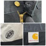 【曜日割引対象外】 カーハート Carhartt  ダブルニー ペインターパンツ USA製 W33 カーゴパンツ ブラック 201MB-1143 VB