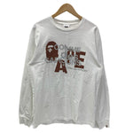 アベイシングエイプ A BATHING APE COMME des GARCONS コラボ 001LTI731901C ロンT ホワイト XLサイズ 201MT-4796