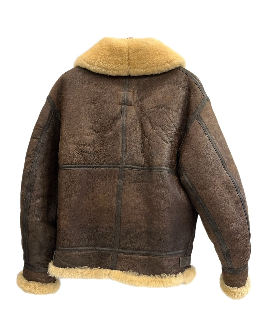 【美品・L】アヴィレックス フライトジャケット B-3 ムートン ブラウン 茶 中古・古着通販】AVIREX (アヴィレックス) B-3 ムートン フライト