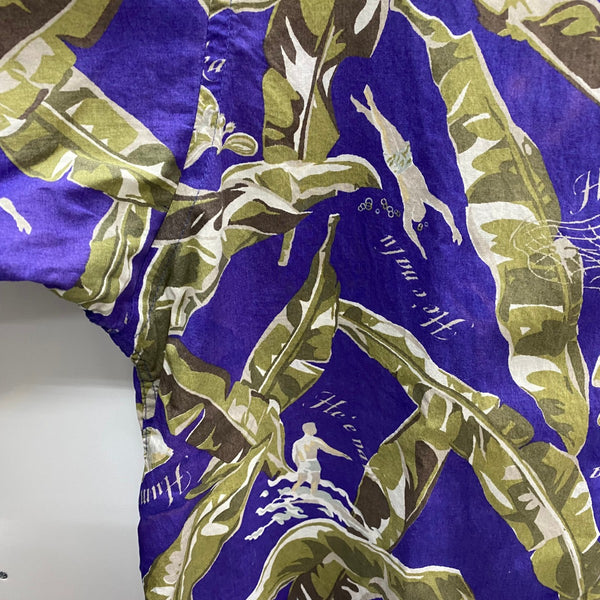 【曜日割引対象外】 パタゴニア PATAGONIA 90's pataloha バナナラマ アロハシャツ 半袖シャツ ネイビー XLサイズ 201MT-4396 VB