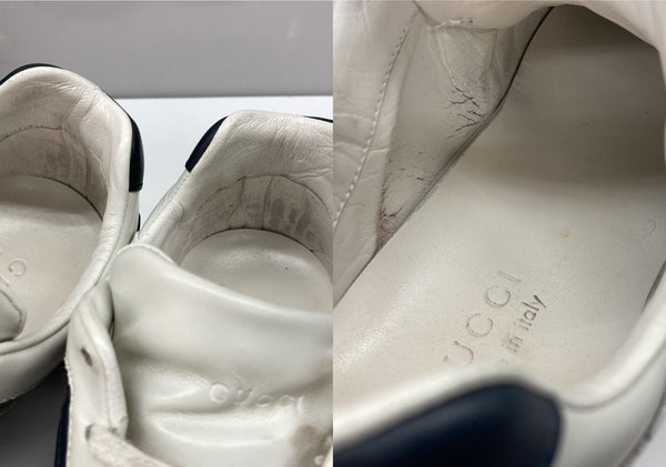 グッチ GUCCI INTERLOCKING G インターロッキング ローカット スニーカー GGロゴ シューズ 白 紺 426184 メンズ靴 スニーカー ホワイト サイズ 5 1/2 104S-1064