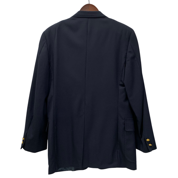 ブルックスブラザーズ Brooks Brothers 90's ３つボタン 金ボタン 紺 ブレザー USA製 ジャケット ネイビー 40サイズ 201MT-4246