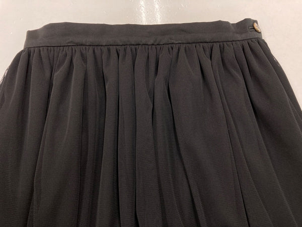 アビエタージュ abilletage 完売品 ノーブル レース シリーズ noble lace series ロングスカート チュール 光沢 サテン 花 BLACK 黒 スカート 刺繍 ブラック 104LB-26