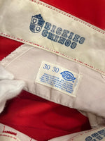 ディッキーズ Dickies 80s 80's 80年代~ DEAD STOCK デッドストック USA製 チビタグ チノパン  8834U チノパン レッド 30×30 101MB-728