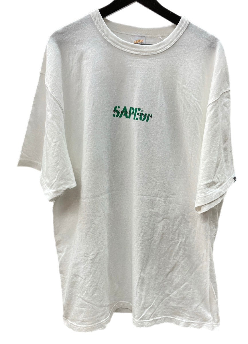 サプール SAPEur 浜田雅功 MASATOSHI HAMADA Tee 両面プリント 半袖 白 緑 サイズ XXL Tシャツ プリント ホワイト  104MT-392 | 古着通販のドンドンサガール