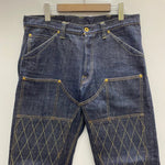 【曜日割引対象外】 トロフィークロージング TROPHY CLOTHING W Knee Standard Dirt Denim ダブルニー ダートデニム 日本製 デニム ブルー 34サイズ 201MB-1072 VB