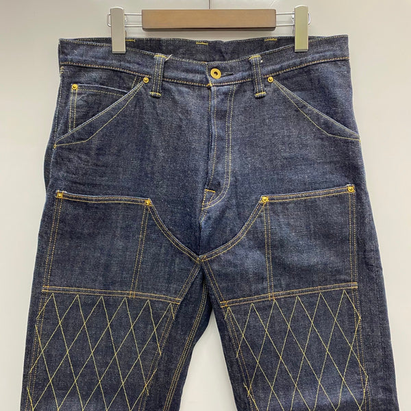 【曜日割引対象外】 トロフィークロージング TROPHY CLOTHING W Knee Standard Dirt Denim ダブルニー ダートデニム 日本製 デニム ブルー 34サイズ 201MB-1072 VB