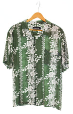 ステューシー STUSSY HAWAIIAN PATTERN SS SHIRT アロハシャツ 緑 半袖シャツ グリーン Mサイズ 103MT-1616