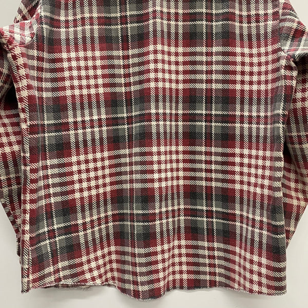 【曜日割引対象外】 ヴィンテージ vintage Sears 70's プリントネルチェックシャツ 長袖シャツ レッド 201MT-4675 VB