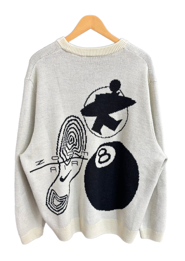 ナイキ NIKE Stussy Knit Sweater ステューシー ニット セーター コラボ DR2893-238 ホワイト XLサイズ 201MT-2752