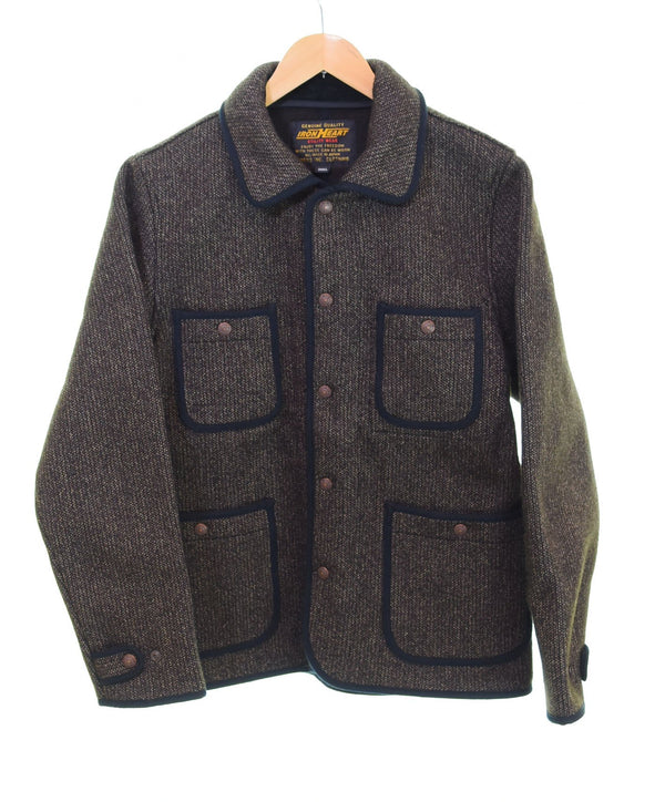 アイアンハート IRON HEART BEACH CLOTH COVERALL ビーチ クロス カバーオール  ジャケット ブラウン Sサイズ 103MT-2651