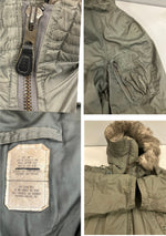 ミリタリー military 80's 80年代 US AIR FORCE USAF 米軍実物 N-3B フライトジャケット TALON ZIP VINTAGE ヴィンテージ ジャケット カーキ 101MT-5083
