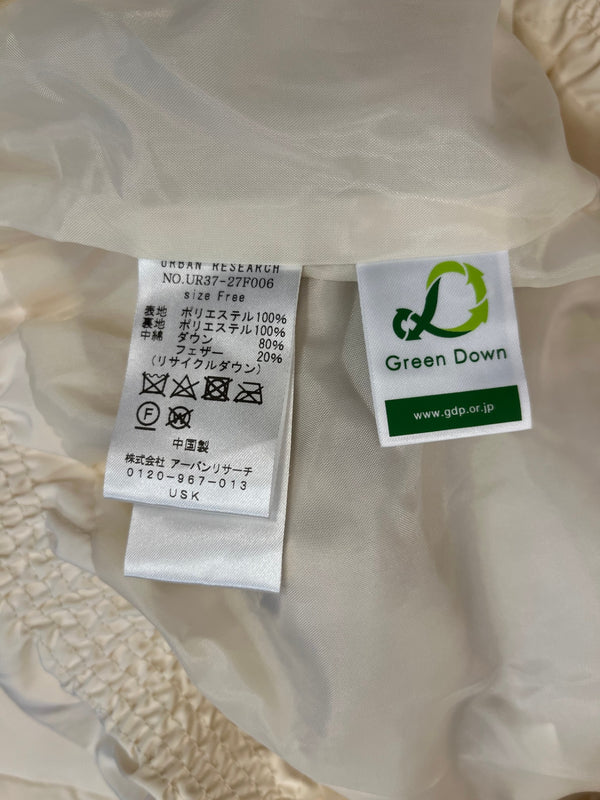 アクータ ACUTA アーバンリサーチ URBAN RESEARCH コクーンキルティングダウン ダウンジャケット アイボリー系 UR37-27F006 ジャケット ホワイト フリーサイズ 101LT-233