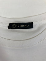 ヴェルサーチェ VERSACE ロゴプリント 半袖カットソー 白  XL Tシャツ ホワイト LLサイズ 101MT-3680