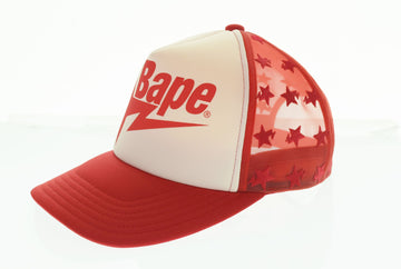 アベイシングエイプ A BATHING APE bape sta meshキャップ 001CPK801009M 帽子 メンズ帽子 キャップ レッド フリーサイズ 103H-70