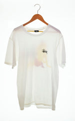 ステューシー  STUSSY ロゴ プリント 半袖Tシャツ 白 Tシャツ ロゴ ホワイト Mサイズ 103MT-550