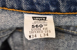 リーバイス Levi's 90s USA製 511工場 デニムパンツ 青 560-4891 デニム ブルー 34 103MB-378