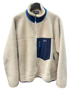 パタゴニア PATAGONIA 20AW CLASSIC RETRO-X クラシック レトロX フリース ボア ジャケット 白 STY23056FA20 ジャケット ロゴ ベージュ Lサイズ 104MT-1383