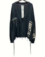 ダブレット doublet 20SS HIDDEN MESSAGE CARDIGAN メッセージ カーディガン ニット オーバーサイズ 黒 20SS21KN29 カーディガン 総柄 ブラック Lサイズ 104MT-1131