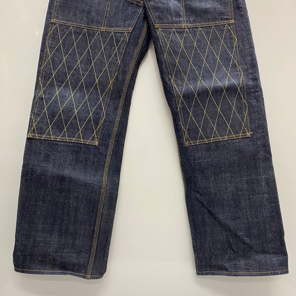 【曜日割引対象外】 トロフィークロージング TROPHY CLOTHING W Knee Standard Dirt Denim ダブルニー ダートデニム 日本製 デニム ブルー 34サイズ 201MB-1072 VB