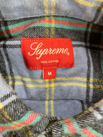 シュプリーム SUPREME 17AW Tartan Flannel Shirt Light Blue タータンチェック ネルシャツ  長袖シャツ ブルー Mサイズ 101MT-2695