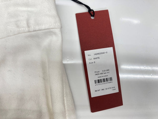 クレドナ CREDONA テーパードパンツ WIDE LEG PANTS ワイドレグパンツ フルレングス ミッドウエスト COTTON コットン 綿 カジュアル WHITE 白 SIZE0 1424620041-0 ボトムスその他 ホワイト 104LB-37