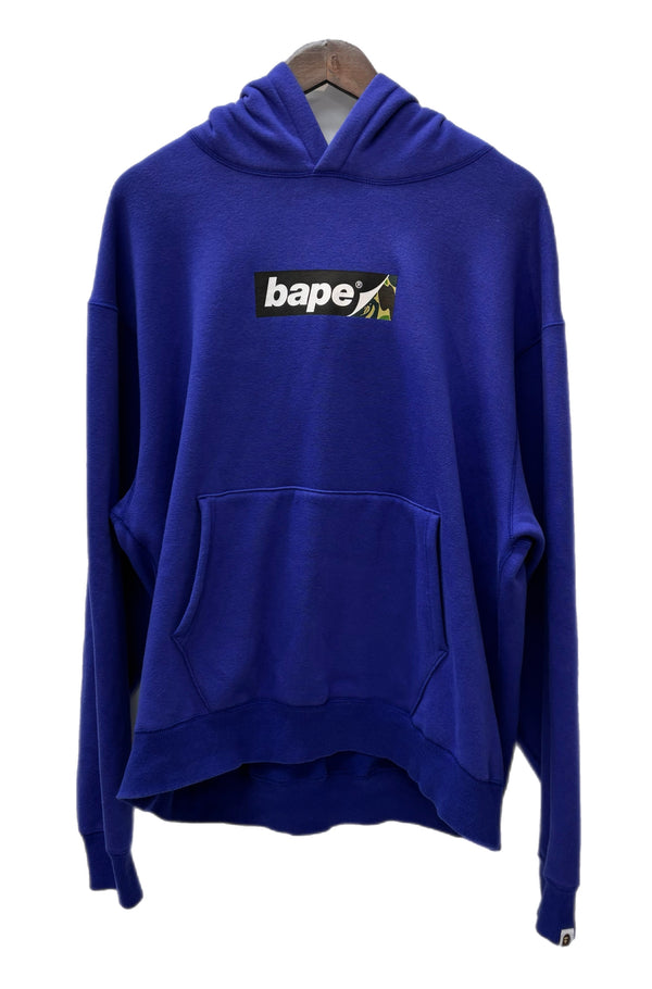 アベイシングエイプ  A BATHING APE SMOOTH LOGO RELAXED FIT HOODIE 001PPJ201005M パーカ パープル XLサイズ 201MT-3007