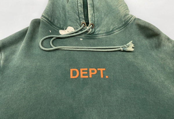 ギャラリーデプト GALLERY DEPT CENTER LOGO PULL OVER HOODIE センター ロゴ プルオーバー フーディ パーカー 緑 パーカ ロゴ グリーン Lサイズ 104MT-1889