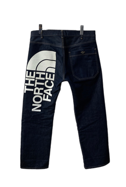 ノースフェイス THE NORTH FACE JUNYA WATANABE MAN X THE NORTH FACE JEANS  WA-P401 デニム ロゴ ブルー Mサイズ 201MB-649