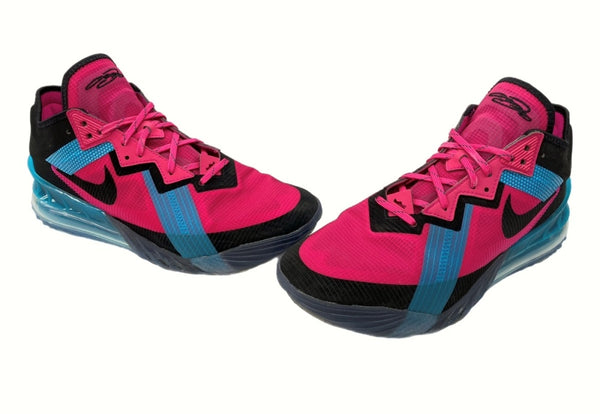ナイキ NIKE 20年製 LEBRON XVIII LOW NEON NIGHTS レブロン 18 ロー ネオン ナイト バスケットボール 青 黒 CV7562-600 メンズ靴 スニーカー ピンク 28.5cm 104-shoes299