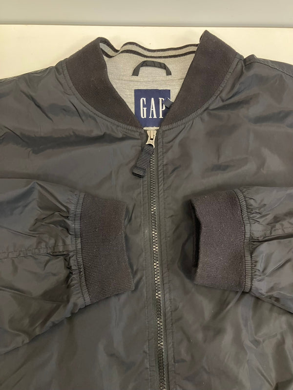 ギャップ GAP 90's~00's 90年代~ OLD GAP 紺タグ MA=1型 ナイロン ブルゾン XL ジャケット ブラック LLサイズ 101MT-4757