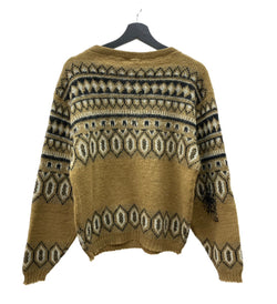 ヴィンテージ vintage OLSON スクエアネック ボートネック ノルディック ニット セーター ブラウン Lサイズ 104MT-1899