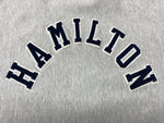 チャンピオン Champion 90s 90年代 刺繍タグ REVERSE WEAVE リバースウィーブ  USA製 HAMILTON カレッジ アーチロゴ 刺繍 ワッペン 灰色 スウェット 刺繍 グレー 2XLサイズ 104MT-2283