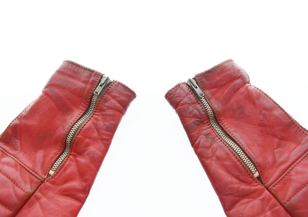 ルイスレザー Lewis Leathers 70s' ELECTRA 70s エレクトラ ライダースジャケット ロンジャン 40 ジャケット レッド 103MT-2848