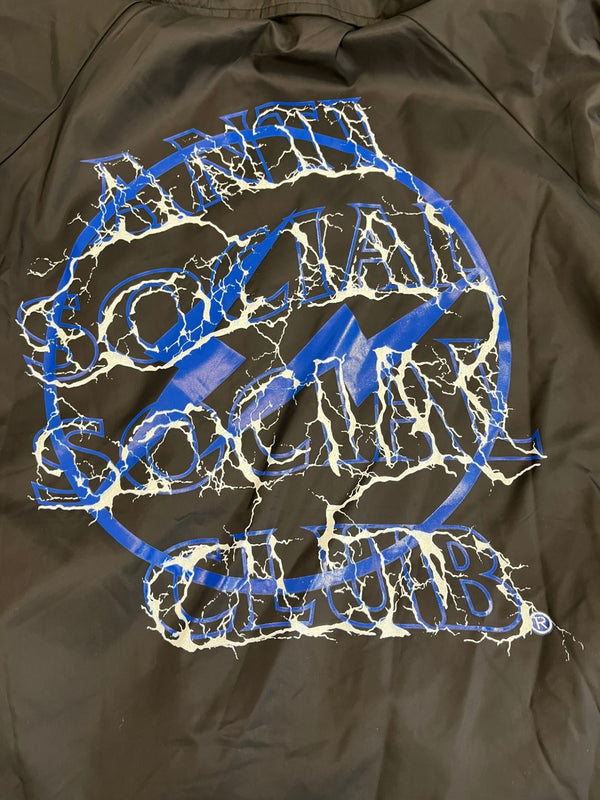 アンチソーシャルソーシャルクラブ ANTI SOCIAL SOCIAL CLUB ロゴプリント コーチジャケット ナイロンジャケット 黒 ジャケット ブラック Lサイズ 101MT-4211