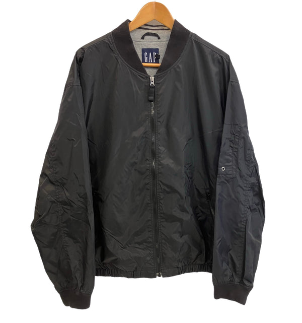 ギャップ GAP 90's~00's 90年代~ OLD GAP 紺タグ MA=1型 ナイロン ブルゾン XL ジャケット ブラック LLサイズ 101MT-4757