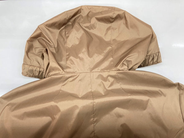 マックスマーラ Max Mara エス 'S ナイロン NYLON ロング丈 マキシ丈 フーディ フロントジップ ダブルジップ ウエストマーク BROWN 茶色 902603986 コート ブラウン SIZE38 104LT-220